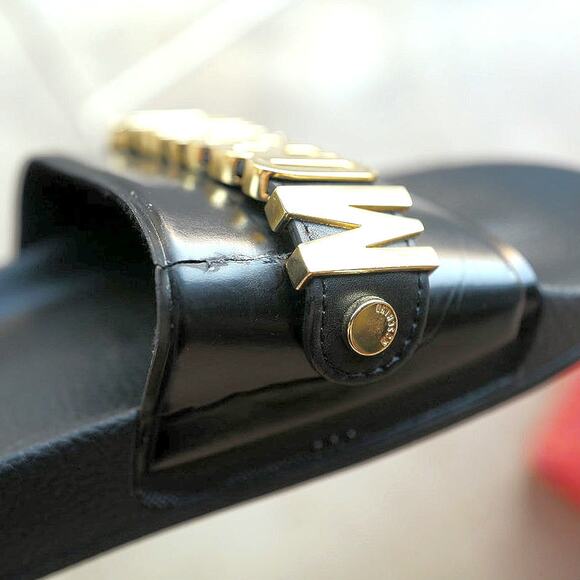 Moschino Black and Gold Sandals - Picture 7 of 16